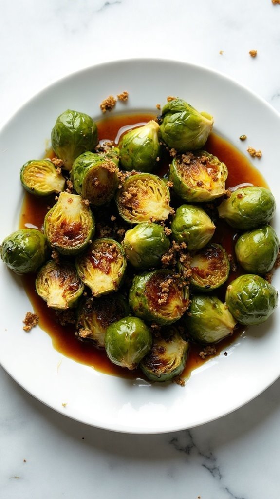 Roasted Brussels Sprouts With Balsamic Glaze