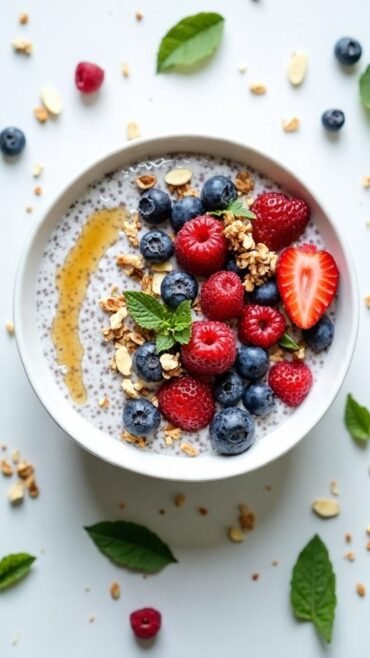 chia pudding with almond