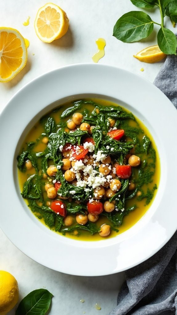 Mediterranean Chickpea and Spinach Soup