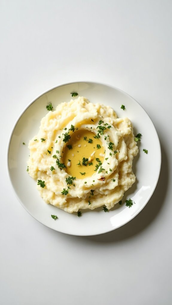 creamy garlic cauliflower mash