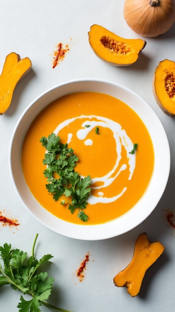 creamy spicy squash soup