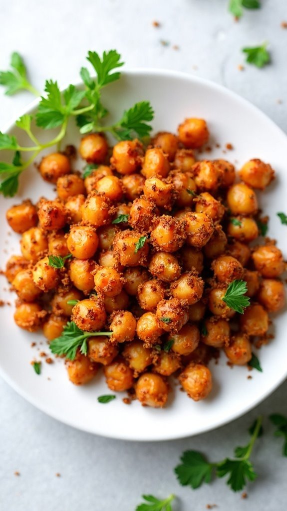 crispy seasoned chickpea snack