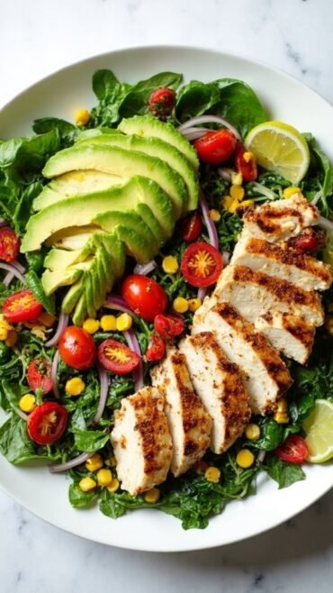 healthy grilled chicken bowl