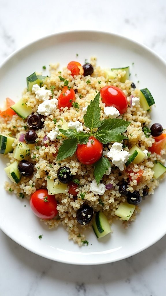 healthy mediterranean quinoa dish