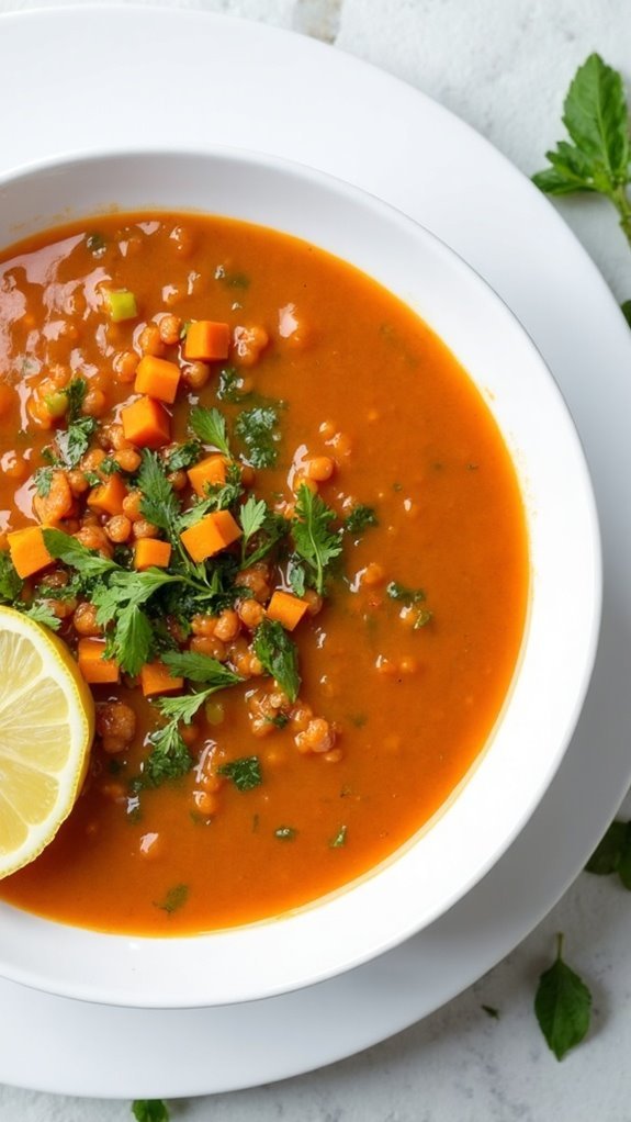 hearty flavorful lentil soup