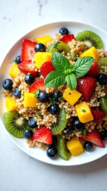 nutritious quinoa fruit mix