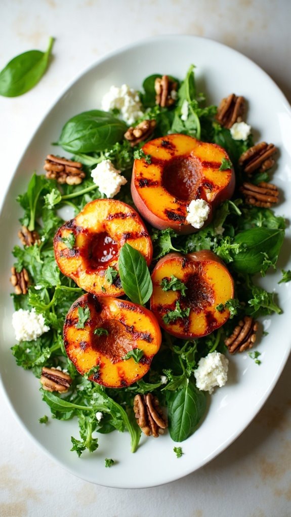 peachy arugula salad delight