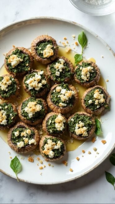 spinach feta mushroom appetizer