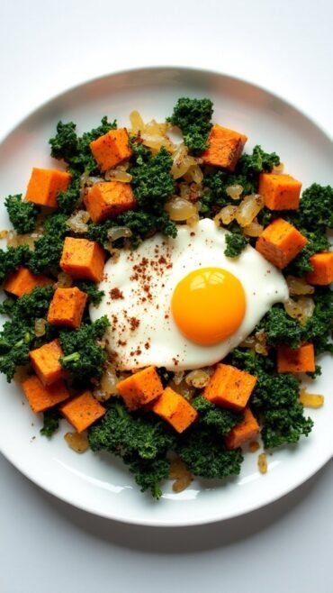 sweet potato kale dish