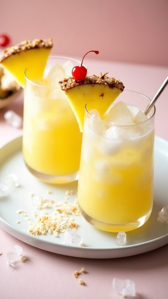 tropical pineapple coconut drink