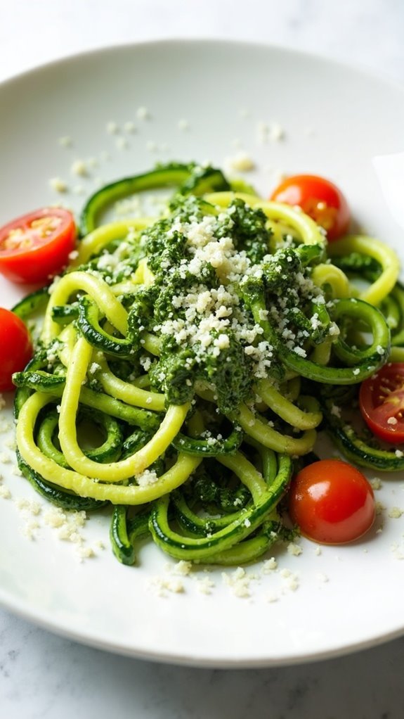 Zucchini Noodles With Pesto